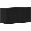 TV-skab sort egetræ 80x30x41 cm konstrueret træ
