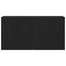 TV-skab sort egetræ 80x30x41 cm konstrueret træ