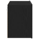 TV-skab sort egetræ 80x30x41 cm konstrueret træ