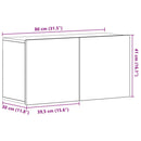 TV-skab sort egetræ 80x30x41 cm konstrueret træ