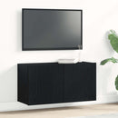 TV-skab sort egetræ 80x30x41 cm konstrueret træ