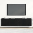 TV-skabe 2 stk. sort eg 160x30x41 cm konstrueret træ