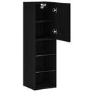 TV-møbelsæt med LED Sort eg 30,5 x 30 x 102 cm Konstrueret træ