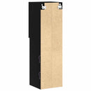 TV-møbelsæt med LED Sort eg 30,5 x 30 x 102 cm Konstrueret træ