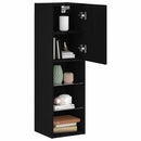 TV-møbelsæt 2 pcs Sort eg 30,5 x 30 x 102 cm Konstrueret træ