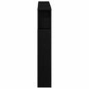 LED sengegavl Sort eg 140 x 18,5 x 103,5 cm Konstrueret træ