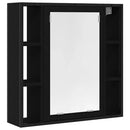 spejlskab til badeværelset sort egetræ 60x16x60 cm konstrueret træ