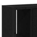spejlskab til badeværelset sort egetræ 60x16x60 cm konstrueret træ