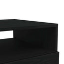 sofabord med LED-lys 50x49x40 cm sort egetræsfarve