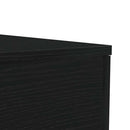 sofabord med LED-lys 90x50x40 cm sort egetræsfarve