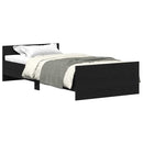 sengeramme 75x190 cm uden madras konstrueret træ sort eg