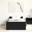sengeramme 90x200 cm uden madras konstrueret træ sort eg