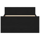 sengeramme 100x200 cm uden madras konstrueret træ sort eg