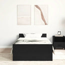 sengeramme 90x190 cm uden madras konstrueret træ sort eg