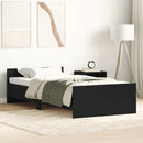 sengeramme 90x190 cm uden madras konstrueret træ sort eg
