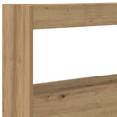 sengegavl med opbevaring og LED-lys 180x17x102 cm kunsteg