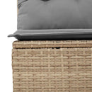 sofasæt til haven 2 dele med hynder polyrattan akacietræ beige