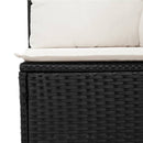sofasæt til haven 4 dele med hynder polyrattan sort
