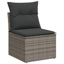 sofasæt til haven 4 dele med hynder polyrattan grå