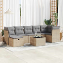 sofasæt til haven 8 dele med hynder polyrattan beige