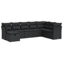 sofasæt til haven 8 dele med hynder polyrattan sort