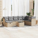 sofasæt til haven 9 dele med hynder polyrattan beige