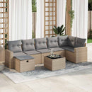 sofasæt til haven 8 dele med hynder polyrattan beige