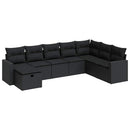 sofasæt til haven 8 dele med hynder polyrattan sort