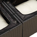sofasæt til haven 4 dele med hynder polyrattan sort