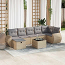 sofasæt til haven 8 dele med hynder polyrattan beige