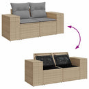 sofasæt til haven 4 dele med hynder polyrattan beige