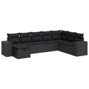 sofasæt til haven 8 dele med hynder polyrattan sort