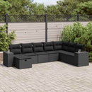 sofasæt til haven 8 dele med hynder polyrattan sort