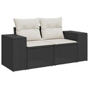 sofasæt til haven 8 dele med hynder polyrattan sort