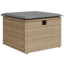 sofasæt til haven 9 dele med hynder polyrattan beige
