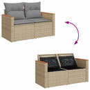 sofasæt til haven 6 dele med hynder polyrattan beige
