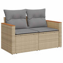 sofasæt til haven 8 dele med hynder polyrattan beige