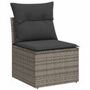 sofasæt til haven 4 dele med hynder polyrattan grå