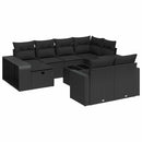 sofasæt til haven 11 dele med hynder polyrattan sort