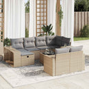 sofasæt til haven 11 dele med hynder polyrattan beige