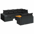 sofasæt til haven 11 dele med hynder polyrattan sort