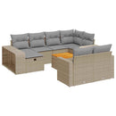 sofasæt til haven 11 dele med hynder polyrattan beige