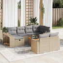 sofasæt til haven 11 dele med hynder polyrattan beige