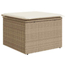 sofasæt til haven 8 dele med hynder polyrattan akacietræ beige