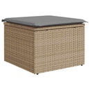 sofasæt til haven 8 dele med hynder polyrattan akacietræ beige
