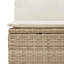 sofasæt til haven 11 dele med hynder polyrattan akacietræ beige