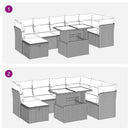 sofasæt til haven 8 dele med hynder polyrattan beige
