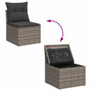 sofaesæt til haven 7 dele med hynder polyrattan grå