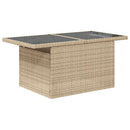 sofasæt til haven 7 dele med hynder polyrattan beige