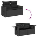 sofasæt til haven 8 dele med hynder polyrattan sort